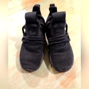 Adidas Superstar boys sneakers, black, size 12.